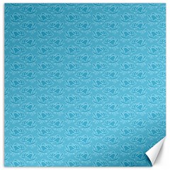 Retro Blue Pattern Canvas 16  X 16  by snowwhitegirl