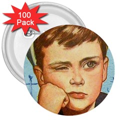 Retro Boy 3  Buttons (100 Pack)  by vintage2030