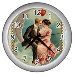 Valentine 1171222 1280 Wall Clock (Silver) Front