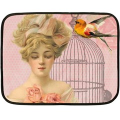 Woman 1079479 1920 Double Sided Fleece Blanket (mini)  by vintage2030