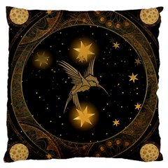 Wonderful Hummingbird With Stars Large Cushion Case (one Side) by FantasyWorld7