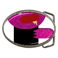 Pink Glitter Zombie Belt Buckles by snowwhitegirl