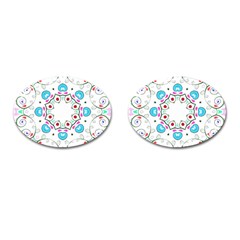 Paisley Design 2 Embroidery Cufflinks (oval) by snowwhitegirl