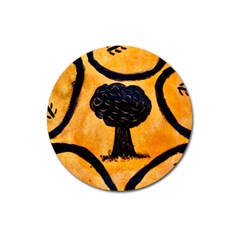 Ceramic Tree Smudge Magnet 3  (round) by DeneWestUK