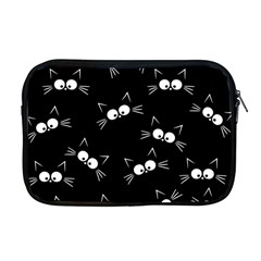 Cute Black Cat Pattern Apple Macbook Pro 17  Zipper Case by Valentinaart