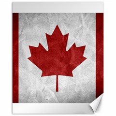 Canada Grunge Flag Canvas 16  X 20  by Valentinaart