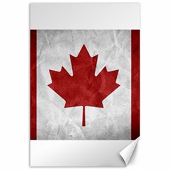 Canada Grunge Flag Canvas 24  X 36  by Valentinaart