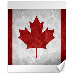 Canada Grunge Flag Canvas 11  X 14  by Valentinaart