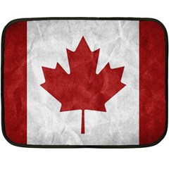 Canada Grunge Flag Double Sided Fleece Blanket (mini)  by Valentinaart