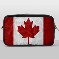 Canada Grunge Flag Toiletries Bag (one Side) by Valentinaart