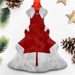 Canada Grunge Flag Christmas Tree Ornament (Two Sides) Front