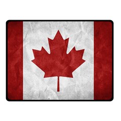 Canada Grunge Flag Double Sided Fleece Blanket (small)  by Valentinaart