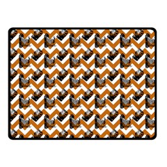 Vintage Camera Chevron Orange Double Sided Fleece Blanket (small)  by snowwhitegirl