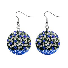 Marguerite Cornflower Vase Blossom Mini Button Earrings by Simbadda