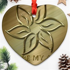 You Are My Star Heart Ornament (two Sides) by NSGLOBALDESIGNS2