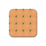 Bee A Bug Nature Rubber Coaster (Square)  Front