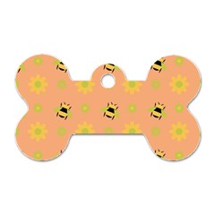 Bee A Bug Nature Dog Tag Bone (two Sides) by Nexatart