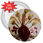 Holy Land Flowers 3 3  Buttons (100 pack)  Front