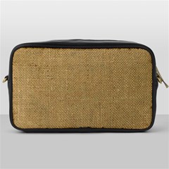 Burlap Coffee Sack Grunge Knit Look Toiletries Bag (one Side) by dressshop