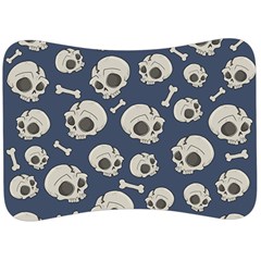 Halloween Skull Pattern Velour Seat Head Rest Cushion by Valentinaart