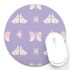 Butterfly Butterflies Merry Girls Round Mousepads by Sapixe