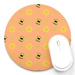 Bee A Bug Nature Wallpaper Round Mousepads Front