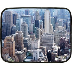 Manhattan New York City Fleece Blanket (mini) by Sapixe