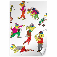 Golfers Athletes The Form Of Canvas 24  X 36  by Sapixe