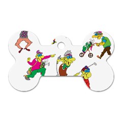 Golfers Athletes The Form Of Dog Tag Bone (two Sides) by Sapixe