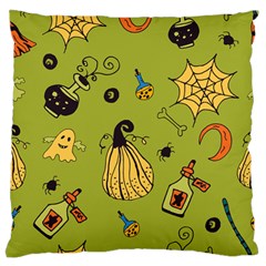 Funny Scary Spooky Halloween Party Design Standard Flano Cushion Case (two Sides) by HalloweenParty