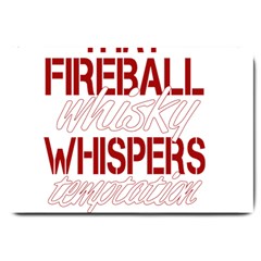 Fireball Whiskey Shirt Solid Letters 2016 Large Doormat  by crcustomgifts