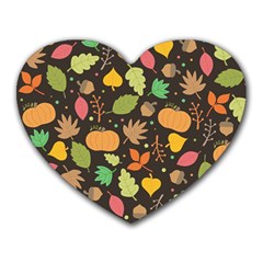 Thanksgiving Pattern Heart Mousepads by Valentinaart