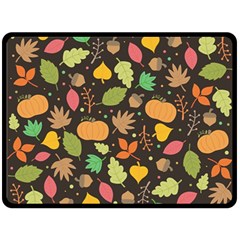 Thanksgiving Pattern Fleece Blanket (large)  by Valentinaart