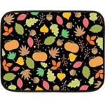 Thanksgiving pattern Double Sided Fleece Blanket (Mini)  35 x27  Blanket Back