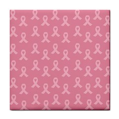 Pink Ribbon - Breast Cancer Awareness Month Tile Coasters by Valentinaart