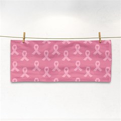 Pink Ribbon - Breast Cancer Awareness Month Hand Towel by Valentinaart