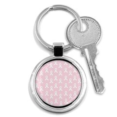 Pink Ribbon - Breast Cancer Awareness Month Key Chains (round)  by Valentinaart