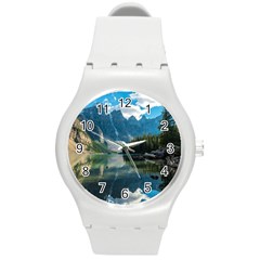 Landscape-1 Round Plastic Sport Watch (m) by ArtworkByPatrick