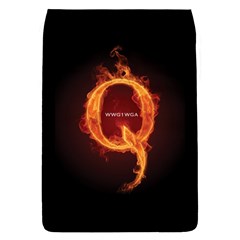 Qanon Letter Q Fire Effect Wwgowga Wwg1wga Removable Flap Cover (l) by snek