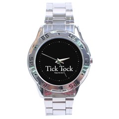 Qanon Tick Tock Enjoy The Show Wwgowga Wwg1wga Plastic Nurses Watch Stainless Steel Analogue Watch by snek