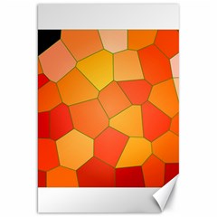 Background Pattern Orange Mosaic Canvas 20  X 30  by Mariart