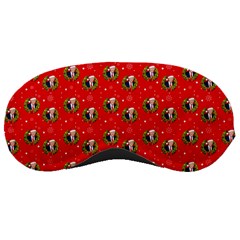 Trump Wrait Pattern Make Christmas Great Again Maga Funny Red Gift With Snowflakes And Trump Face Smiling Sleeping Masks by snek