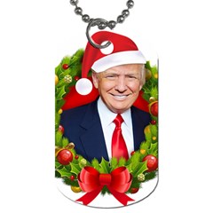 Trump Wraith Make Christmas Trump Only Sticker Trump Wrait Pattern13k Red Only Dog Tag (two Sides) by snek