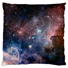 Carina Nebula Ngc 3372 The Grand Nebula Pink Purple And Blue With Shiny Stars Astronomy Large Flano Cushion Case (one Side) by genx