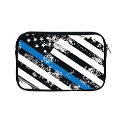 Usa Flag The Thin Blue Line I Back The Blue Usa Flag Grunge On White Background Apple Macbook Pro 13  Zipper Case by snek