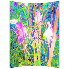 Abstract Oriental Lilies In My Rubio Garden Back Support Cushion by myrubiogarden