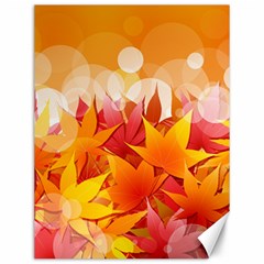 Autumn Background Maple Leaves Bokeh Canvas 12  X 16  by Wegoenart