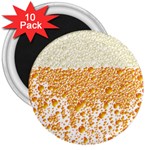 Beer Head Foam Cool 3  Magnets (10 pack)  Front