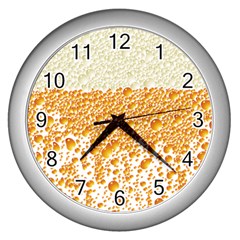 Beer Head Foam Cool Wall Clock (silver) by Wegoenart