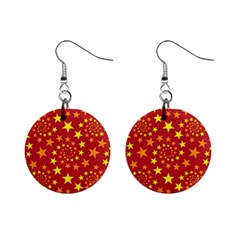 Star Stars Pattern Design Mini Button Earrings by Simbadda